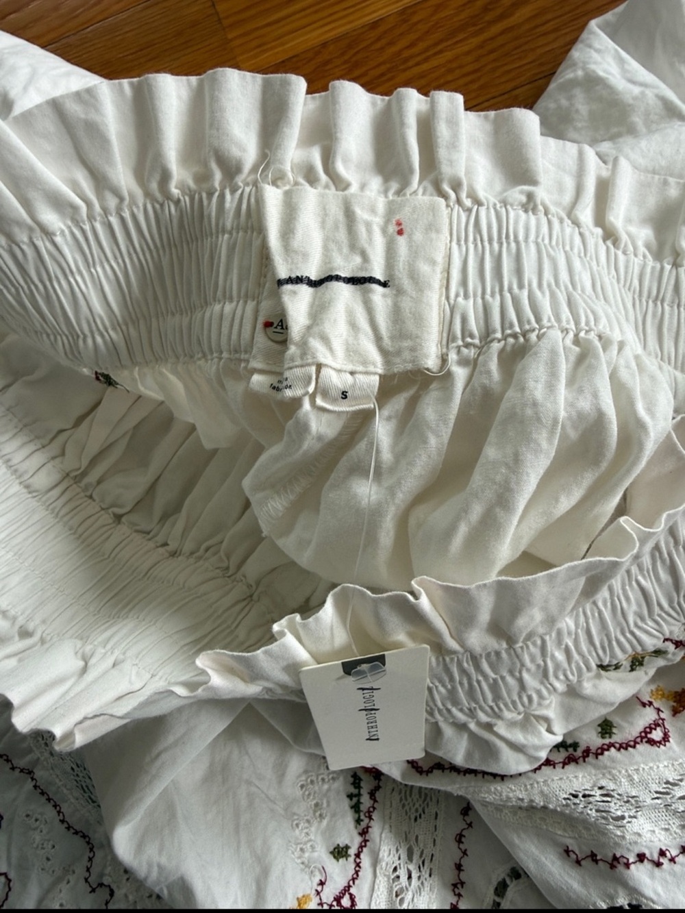 New By Anthropologie Embroidered Culottes Size S - Picture 8 of 9